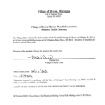 Village of Byron Master Plan Subcommittee Notice of Public Meeting